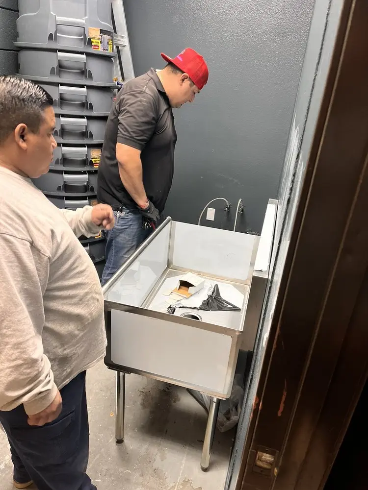 Commercial plumbing and sink installation in North Broadway